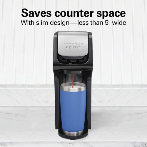 Cafetière à une tasse FlexBrew 49900C de Hamilton Beach compatible avec les dosettes et mouture, noir
