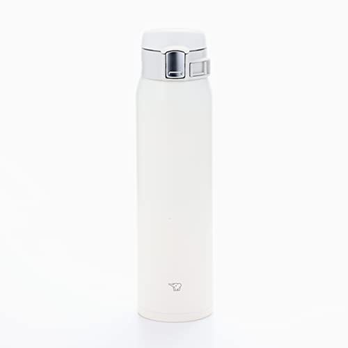 Zojirushi SM-SF60-WM Water Bottle, Direct Drinking, One-Touch Opening, Stainless Steel Mug, 20.3 fl oz, Pale ..