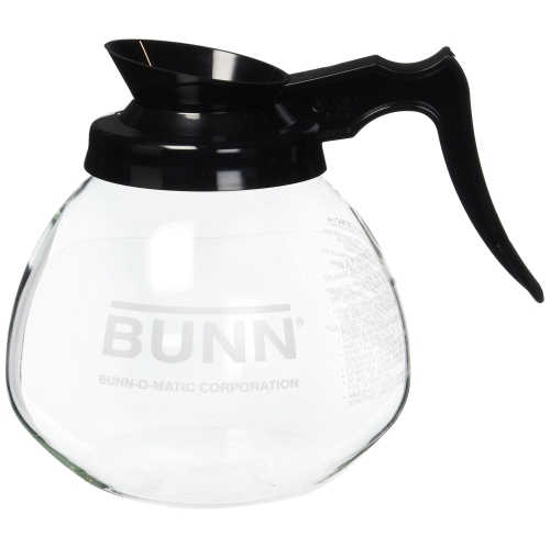 BUNN 12 Cup Standard Decanter Coffee Pot, Clear/Black