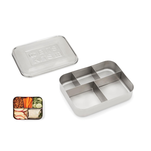 Bits Kits Stainless Steel Bento Box, Lunch and Snack Container, 5 Sections