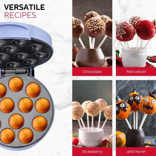 Holstein Housewares HH-09037023L Cake Pop Maker Cupcake, Stainless Steel, Lavender