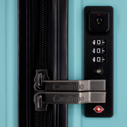 Valise rigide 28&nbsp;po Colorful Check-In de Cavalinho - Bleu pastel