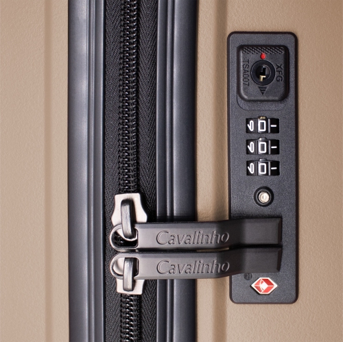 Valise de cabine rigide colorée de 24 po de Cavalinho - Sable