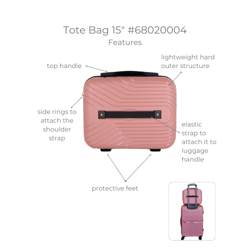 Cavalinho Colorful Hardside Toiletry 15" Tote - Sand