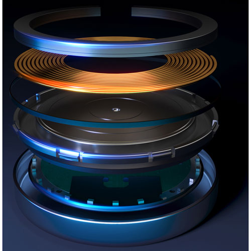 Chargeur magnétique sans fil de 15 W MagFusion Aura Qi2 d'AUKEY - Gris spatial