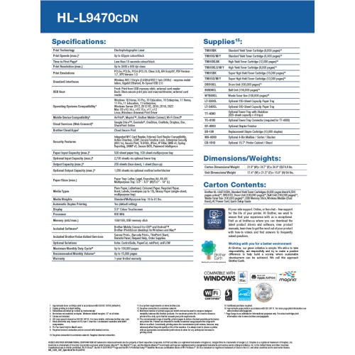 Brother-HL‐L9470CDN Enterprise Laser Printer-Colour