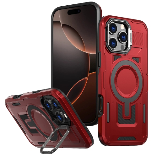 XCRS Shield Case Magsafe Cover, Camera Invisible Bracket Stand Case for Apple iPhone 16 Pro Max 2024