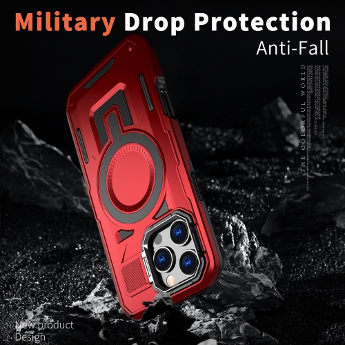 XCRS Shield Case Magsafe Cover, Camera Invisible Bracket Stand Case for Apple iPhone 16 Pro Max 2024