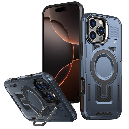 XCRS Shield Case Magsafe Cover, Camera Invisible Bracket Stand Case for Apple iPhone 16 Pro Max 2024