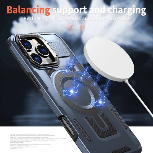 XCRS Shield Case Magsafe Cover, Camera Invisible Bracket Stand Case for Apple iPhone 16 Pro Max 2024