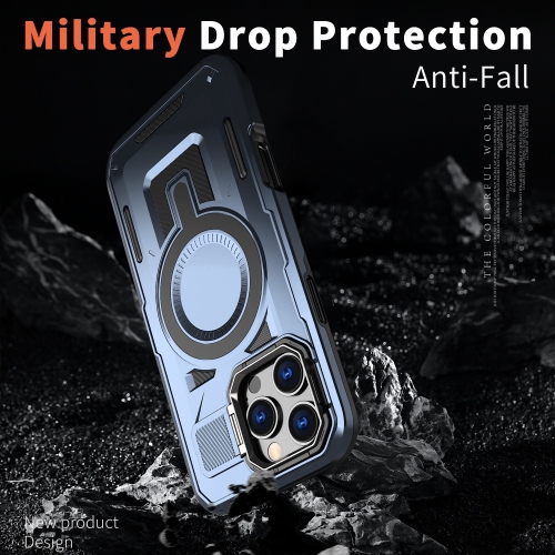 XCRS Shield Case Magsafe Cover, Camera Invisible Bracket Stand Case for Apple iPhone 16 Pro Max 2024