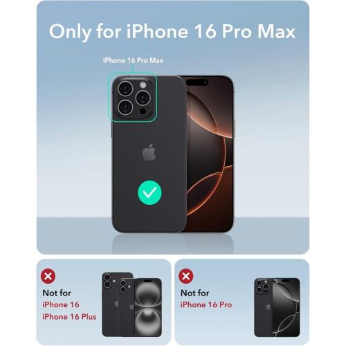 Étui XCRS Shield avec couvercle Magsafe, support invisible pour appareil photo, étui pour iPhone 16 Pro Max 2024