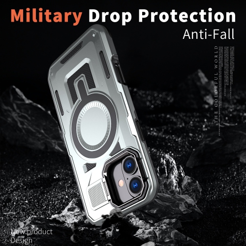 XCRS Shield Case Magsafe Cover, Camera Invisible Bracket Stand Case for Apple iPhone 16 Plus 2024
