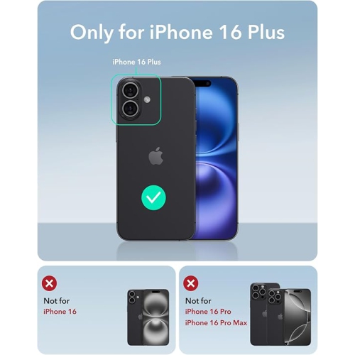 XCRS Shield Case Magsafe Cover, Camera Invisible Bracket Stand Case for Apple iPhone 16 Plus 2024