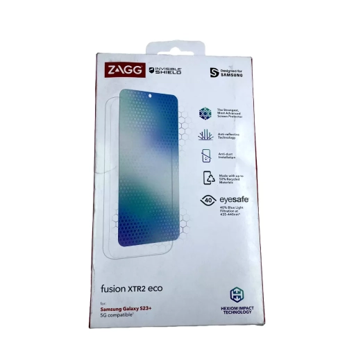 Protecteur d'écran transparent InvisibleShield de Zagg Fusion XTR2 Eco pour Galaxy S23+ 5G de Samsung
