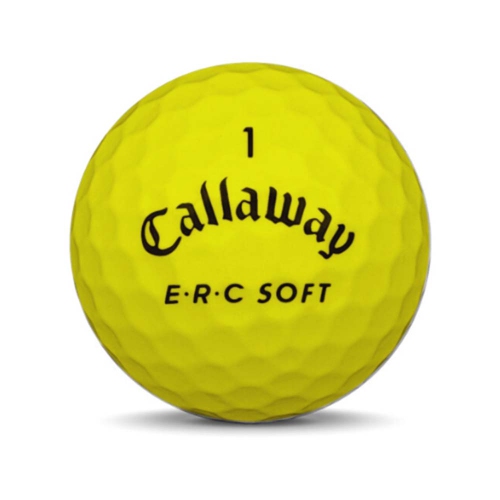Balles de golf Mulligan 24 Balles de golf recyclées usagées Callaway ERC Soft Triple Track, jaune immaculé