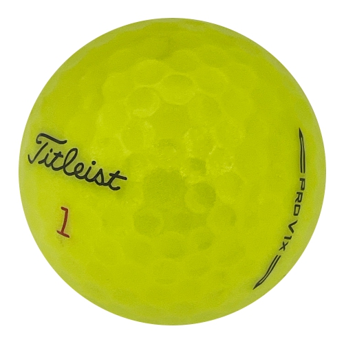 MULLIGAN GOLF BALLS  48 Titleist Pro V1X 2023 5A Recycled Used Golf Balls In Yellow