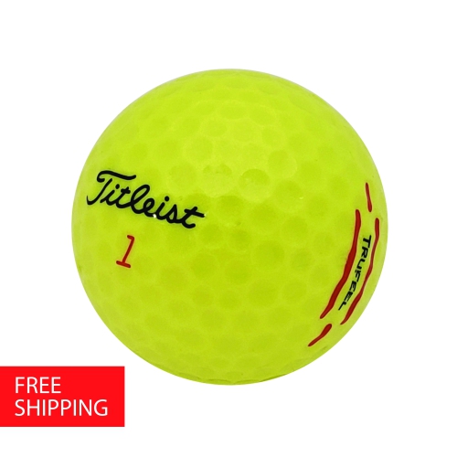 Mulligan Golf Balls 60 Titleist TruFeel Yellow 5A Recycled Used Golf Balls