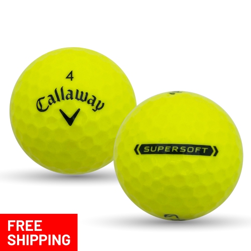 Mulligan Golf Balls 24 Callaway Supersoft Yellow Pristine Recycled Used Golf Balls