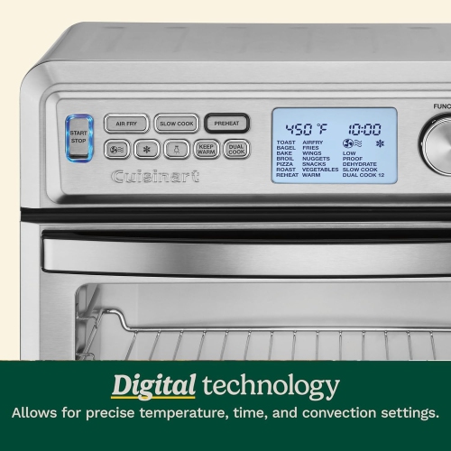 Cuisinart Digital AirFryer Toaster Oven, 1800W, Digital Display and Controls, Extra-Large Capacity, Silver