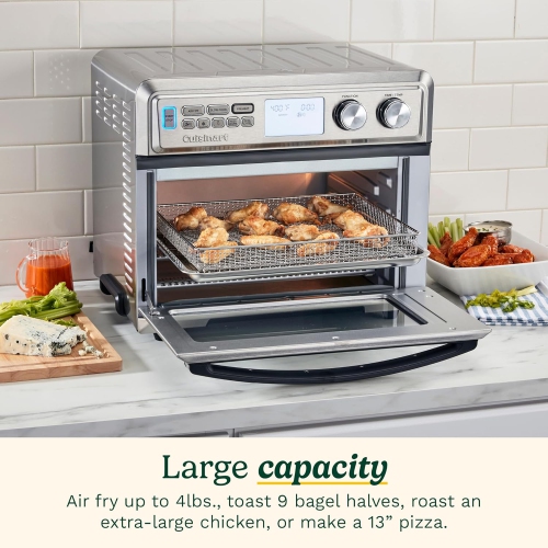 Cuisinart Digital AirFryer Toaster Oven, 1800W, Digital Display and Controls, Extra-Large Capacity, Silver