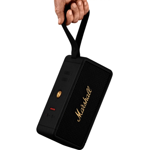 Boîte ouverte - Haut-parleur Bluetooth portatif Middleton de Marshall - Noir/Laiton