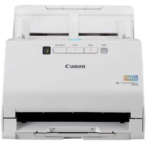 Image 1 de 7.. Numériseur de photos et de documents Canon imageFORMULA RS40 - pour Windows et Mac - Numérise des photos - Couleur vive