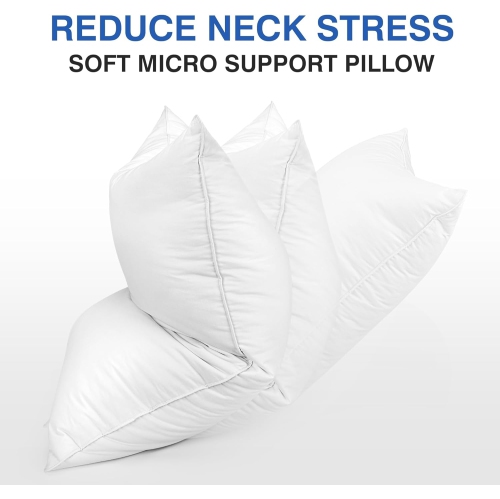 Goose Feather Bed Sleeping, Hotel Down Pillows Queen Size,2 Count