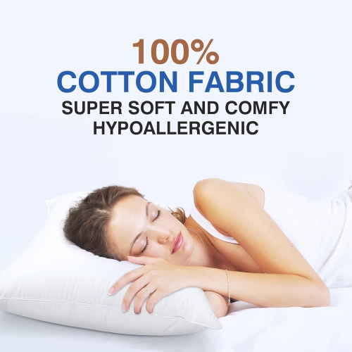 Goose Feather Bed Sleeping, Hotel Down Pillows Queen Size,2 Count