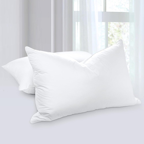 Goose Feather Bed Sleeping, Hotel Down Pillows Queen Size,2 Count