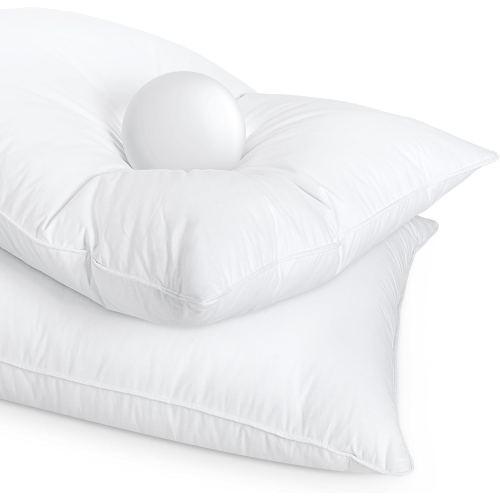 Goose Feather Bed Sleeping, Hotel Down Pillows Queen Size,2 Count