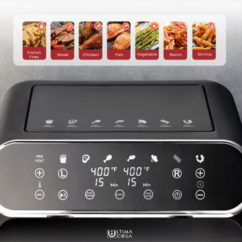 Ultima Cosa AF002B8DS Preso Luxe 8L/8.5Qt Digital Dual Zone Air Fryer