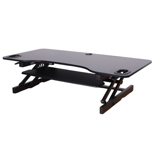 Rocelco ADRB45 Adjustable-Height Desk Riser, Dual Monitor Mount (DM2) and Anti-Fatigue Mat (MAFM)