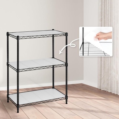 CAPHAUS NSF Adjustable Height Wire Shelving Unit w/Liner, Basement Storage Shelving, Metal Steel Storage Shelves, Garage Shelving Storage Organizer,