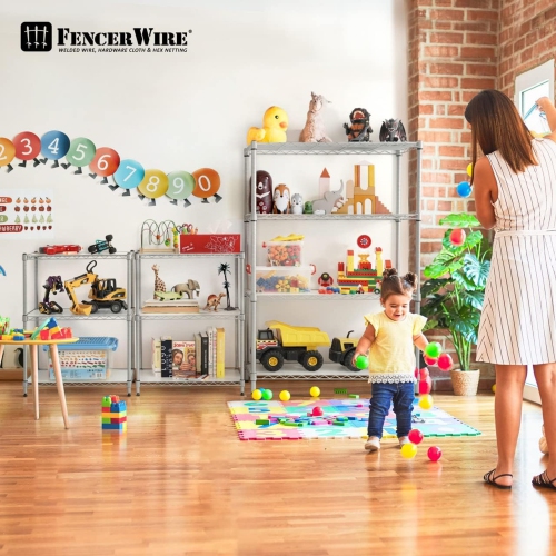 CAPHAUS NSF Adjustable Height Wire Shelving w/Liner, Basement Storage Shelving, Metal Steel Storage Shelving, Garage Shelving Storage Organizer,