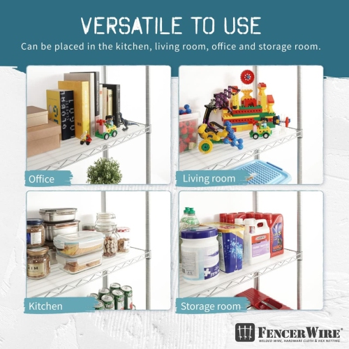 CAPHAUS NSF Adjustable Height Wire Shelving w/Liner, Basement Storage Shelving, Metal Steel Storage Shelving, Garage Shelving Storage Organizer,