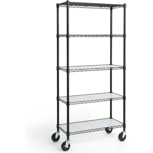 CAPHAUS NSF Commercial Grade Heavy Duty Wire Shelving w/Wheels, Leveling Feet & Liners, Storage Metal Shelf, Garage Shelving Storage, Utility Wire