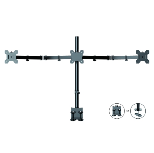 Rocelco ADRB45 Adjustable-Height Desk Riser & Triple Monitor Mount (DM3)