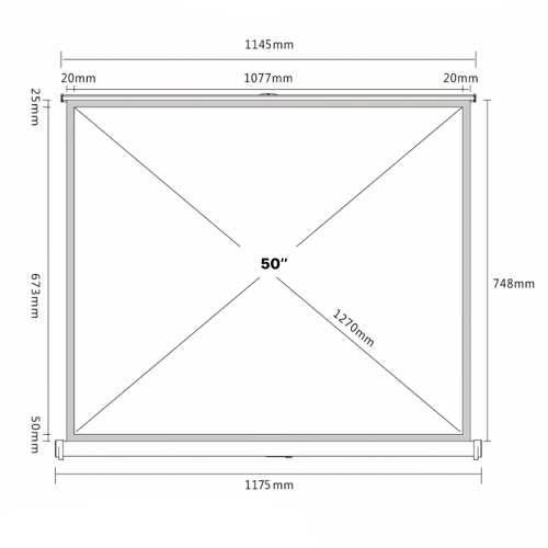 XGIMI 50” Portable Projector Screen – Cinema-Quality, Easy Setup, Indoor/Outdoor Use