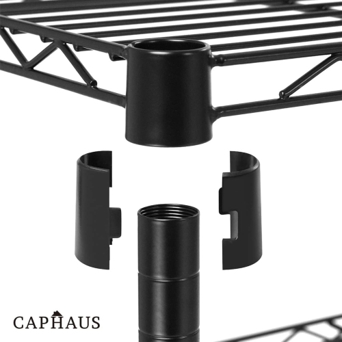 CAPHAUS 3/4/5-Tier Adjustable Height Wire Shelving Unit, Wire Rack Shelving, Metal Steel Storage Shelves, Garage Shelving Storage Organizer, Utility