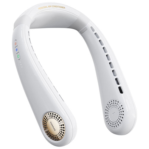 Image 1 de 8.. Ventilateur pour le cou de 5000 mAh COOLiFY Air de Torras - Abricot