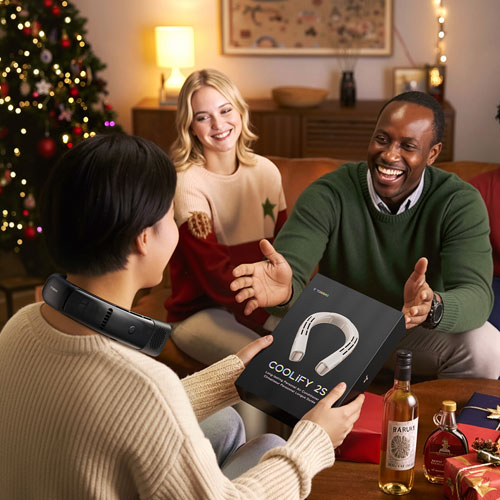 Climatiseur pour le cou de 5000 mAh COOLiFY 2S de Torras - Noir brillant