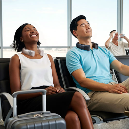 Climatiseur pour le cou de 5000 mAh COOLiFY 2S de Torras - Noir brillant