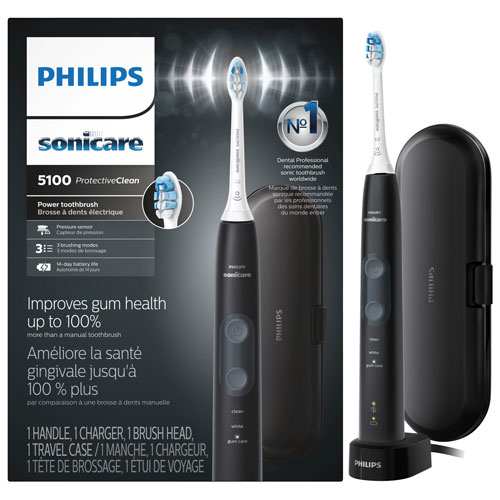 Brosse à dents électrique Sonicare 5100 de Philips - Noir