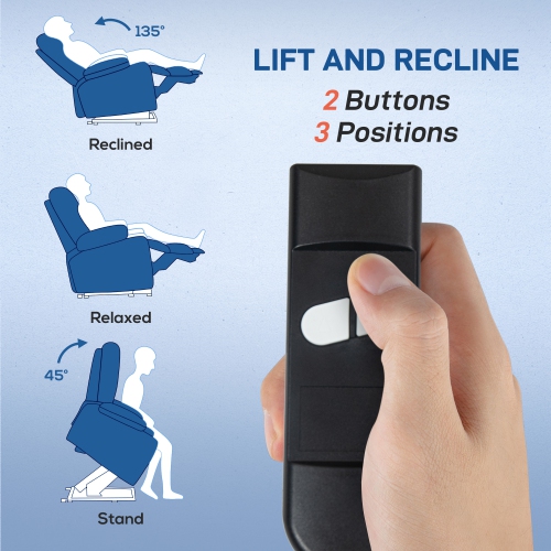 Fauteuil inclinable électrique pour personnes âgées de HOMCOM avec 8 points de vibration, fauteuil inclinable avec télécommande, pochettes latérales