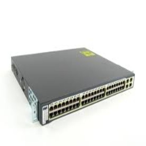 REFURBISHED GOOD Cisco WS-C3750-48PS-E 48-Port PoE+ Gigabit Switch | Includes Power Cord & Rack Mount | Enterprise-Grade Networking