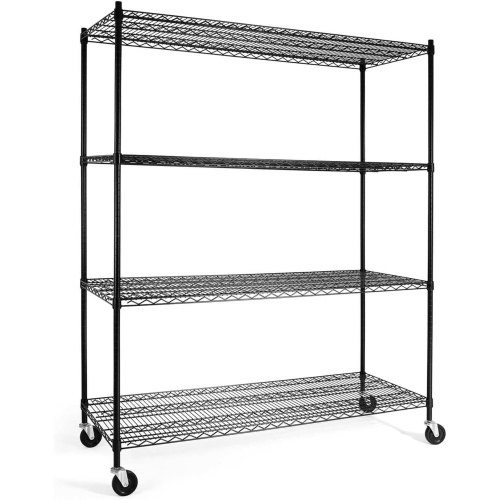 CAPHAUS Heavy-Duty Adjustable Height Wire Shelving Unit, Wire Rack Shelving, Metal Steel Storage Shelves, Garage Shelving Storage Organizer, Utility