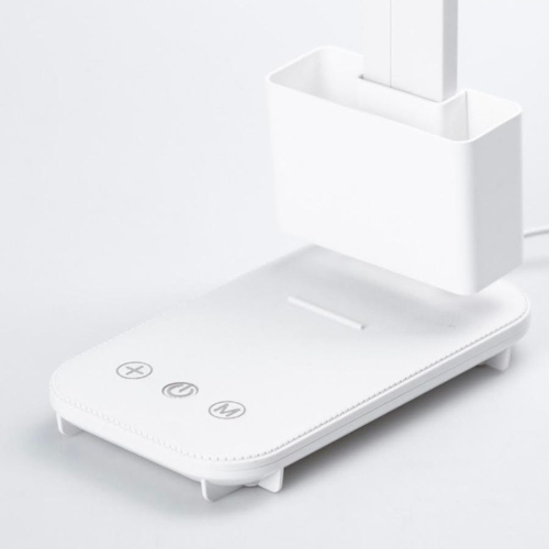 Lampe-réveil LED rechargeable avec deux têtes, éclairage grand-angle Porte-téléphone Horloge numérique Porte-stylo amovible