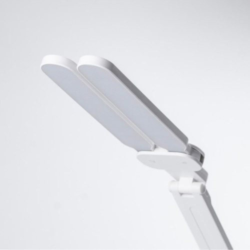 Lampe-réveil LED rechargeable avec deux têtes, éclairage grand-angle Porte-téléphone Horloge numérique Porte-stylo amovible