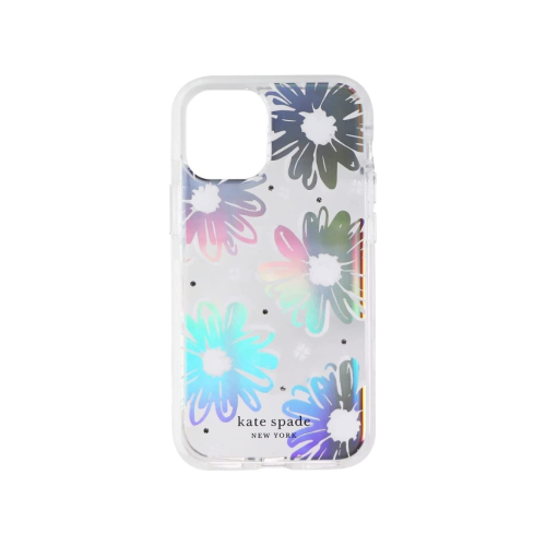 Étui rigide Defensive de Kate Spade pour iPhone 12 mini - Aluminium irisé marguerite